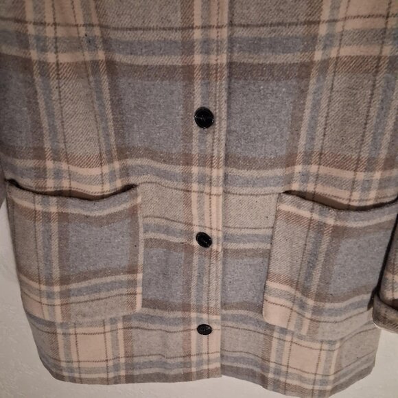 CHECKERED COAT--BROWN TONES --SIZE Medium - Picture 7 of 8